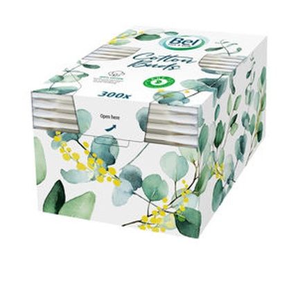 Bel Premium 100% Plastic-Free Cotton Swabs - 300 Pieces