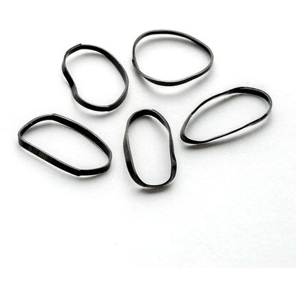 Brushworks Black Flexi Elastic Hair Bands - 100 Pieces