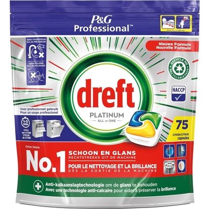 Dreft Platinum All-In-One Dishwasher Tablets Citrus