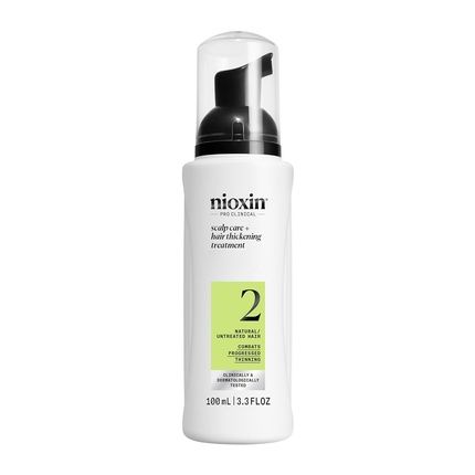 Nioxin Scalp + Hair System 2 Hair Thickening Treatment With Niacinamide Serum For Untreated, Visibly Thinning Hair With Biotin & Caffeine 100Ml