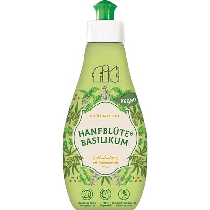 Fit Dish Soap Scented Edition Hemp Blossom & Basil Liquid Dish Soap 400Ml