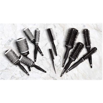 Tb Tools For Beauty T4B Lussoni Duovent Brush Professional Double-Sided Styling Hairbrush For Very Short Hair Detangling Brush Antistatic Black - Image 3