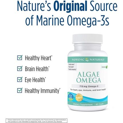Nordic Naturals Algae Omega 625Mg Soft Gels 60 Count
