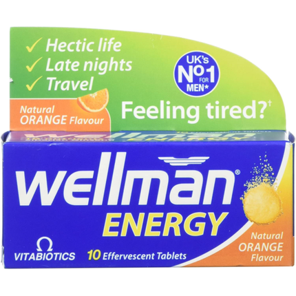 Vitabiotics Wellman Energy Natural Orange Flavour 10 Effervescent Tablets - Image 4