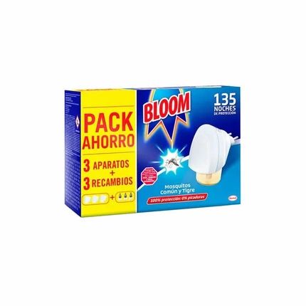 Bloom Electric Liquid Against Mosquitoes And Tigers, 3 Devices + 3 Spare Parts