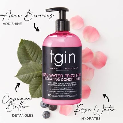 Tgin Rose Water Frizzfree Hydrating Conditioner For Curls And Waves - Image 3