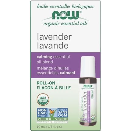 Now Organic Lavender Essential Oil Roll-On 10Ml