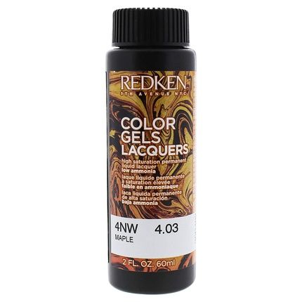 Redken Colour Gels Lacquer Permanent Hair Colour, No. 4Nw Maple, 60 Ml