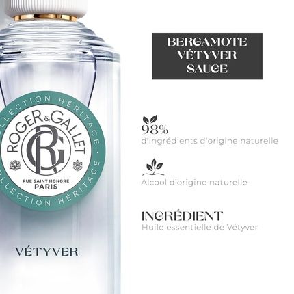 Roger & Gallet Vetyver Benefiting Scented Water 100Ml Vetyver 3.30 Fl Oz - Image 3