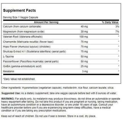 Swanson Sleep Essentials With Gaba And Melatonin 60 Veg Capsules