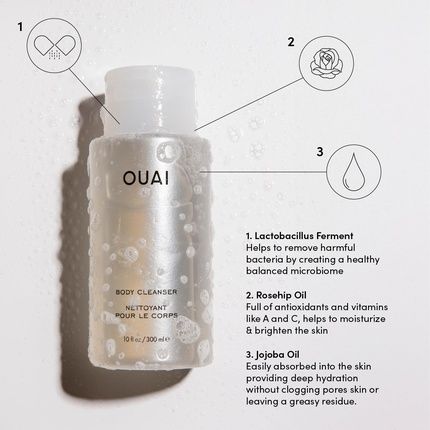 Ouai Body Cleanser Dean Street Foaming Body Wash With Jojoba Oil And Rosehip - Image 3