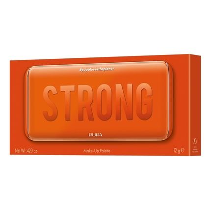 Pupa Strong Cosmetic Bag 004 Orange Face And Eye Palette 12G - Image 3