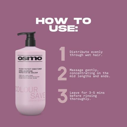 Osmo Colour Save Conditioner With Vitamin E And Uv Filters - Anti-Fade For Coloured Hair - Image 3