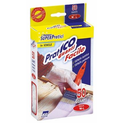 Vinyl Gloves 50 Pcs Pratico M-L