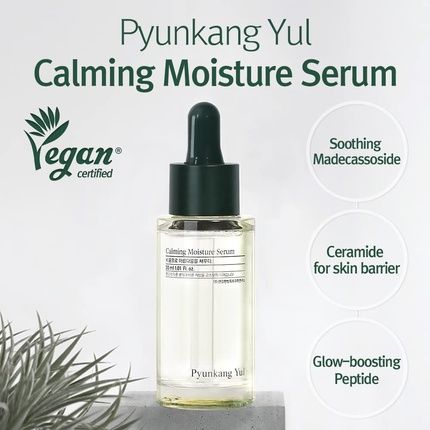 Pyunkang Yul Calming Moisture Serum With Centella Asiatica, Tea Tree, 5 Hyaluronic Acids, And Ceramide 30Ml 1 Fl.Oz.