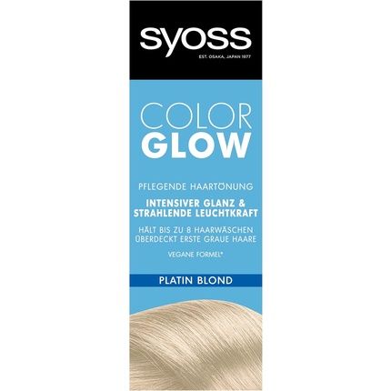 Syoss Color Glow Nourishing Hair Tint Platinum Blonde 100Ml