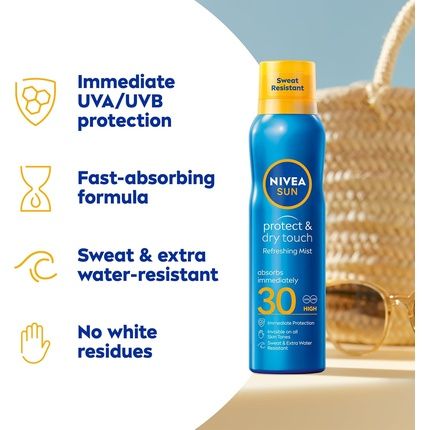 Nivea Sun Protect & Dry Touch Refreshing Sun Mist Spray Spf 30 200Ml - Image 3