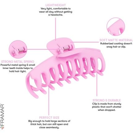 Framar Large Hair Claw Clip Women Extra Large For Thick Hair Pastel - Image 3