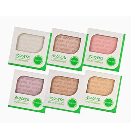 Ecocera Pressed Highlighter Vegan Shimmering Powder Face Makeup Brightener 10G