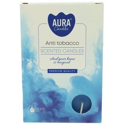 Aura Candles Tealight Scent 6S Antitobacco 6X12G Approx 4 Hours Burning Time