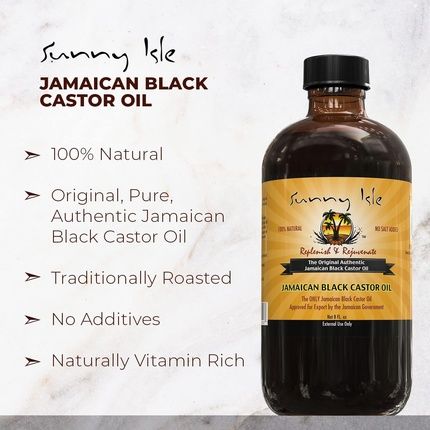 Sunny Isle Jamaican Black Castor Oil 8 Fl. Oz. 100% Natural Treatment For Hair Scalp And Skin - Image 3