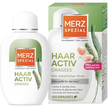 Merz Spezial Hair Activ Dragees Hair Vitamins For Healthy Full & Shiny Hair Dietary Supplement With Biotin Zinc & Natural Millet