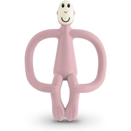 Matchstick Monkey Original Teether & Gel Applicator Silicone Bpa Free 3 Months Old+ 10.5Cm Dusty Pink Monkey