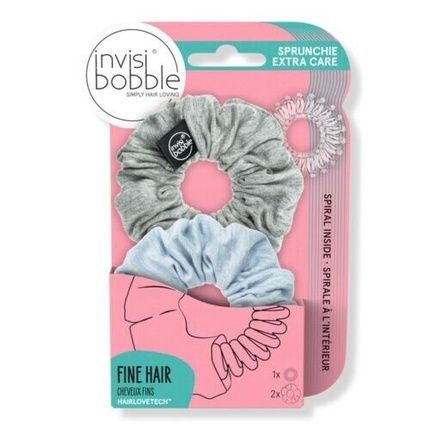 Invisibobble Sprunchie Extra Care Duo - Light As Feathers Blue And Grey