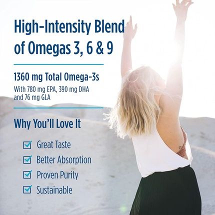 Nordic Naturals Complete Omega Xtra 1360Mg Lemon Flavored Softgels 60 Count - Image 3