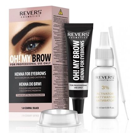 Henna Eyebrow Eyelash Color Permanent Brow Color Cream Brown Black Complete Set - Image 3