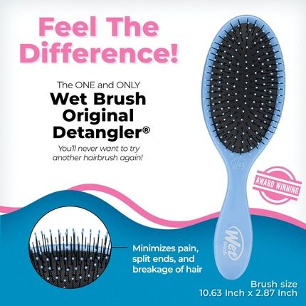 Wet Brush Original Detangler Brush Sky Ultra-Soft Intelliflex Bristles - Pain-Free Comb For All Hair Types