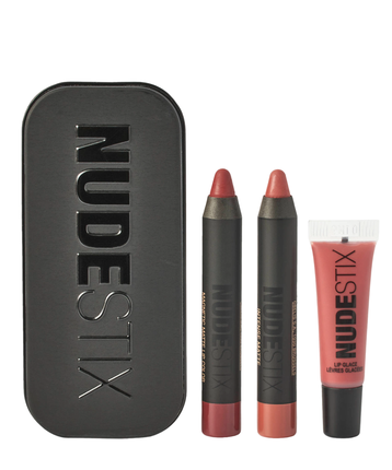 Nudestix Red Hot Lips Mini Kit Royal Cream Lipstick - Burgundy 25 Ml & Nude 2 Ml
