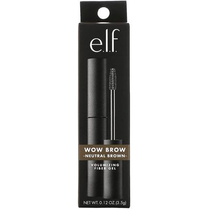 E.L.F. Wow Brow Gel Volumizing Buildable Wax-Gel Hybrid Neutral Brown 3.5G