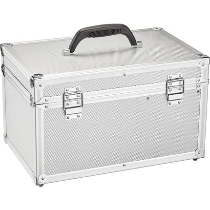 حقيبة حمل من الألومنيوم باللون الفضي