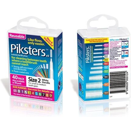 Piksters Interdental Brushes Size 2 White 40 Count - Image 3