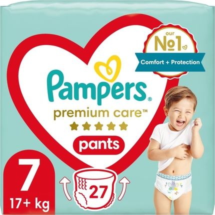 Pampers Premium Care Pants Size 7 Disposable Diapers - 27 Pcs, For 17+ Kg