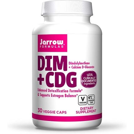 Jarrow Formulas Dim + Cdg Supports Hormonal Regulation Estrogen & Testosterone Balance 30 Count