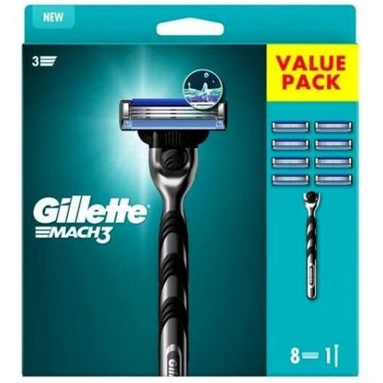 Gillette Mach 3 Razor Shaver + 8 Blades - Image 3