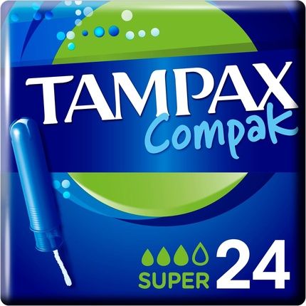 Tampax Compak Super Tampons With Applicator 24 Count