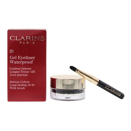 Clarins Waterproof Gel Eyeliner Intense Colour With Brush 01 Intense Black 35G
