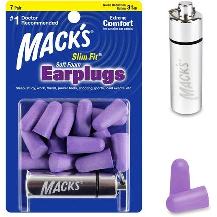 Mack'S Safesound Soft Foam Slim Fit Earplugs - Pack Of 7 Pairs