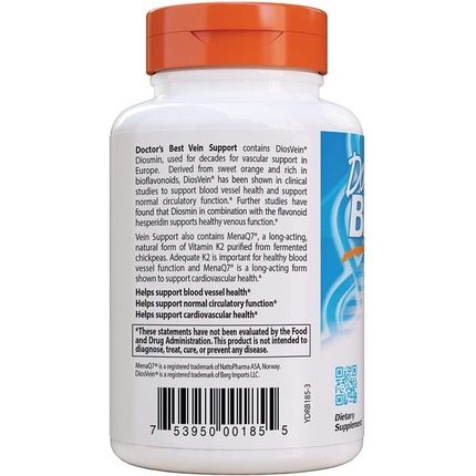 Doctor'S Best Vein Support With Diosvein & Menaq7 Circulation For Healthy Legs 60 Count - Image 3