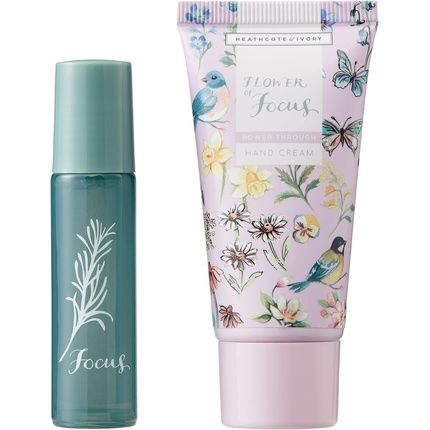 Heathcote & Ivory Flower Of Focus Supercharge Duo Hand Cream 30Ml & Perfume Gel 10Ml Cruelty Free Vegan Friendly Travel Friendly Sizes Gifts