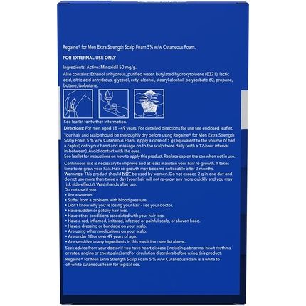 Regaine For Men Hair Loss And Hair Growth Scalp Foam Treatment With Minoxidil 73Ml - Pack Of 3 - Image 3