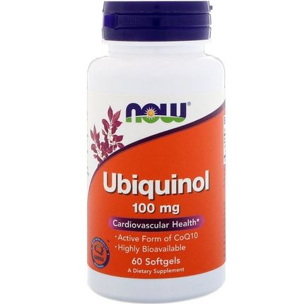 Now Foods Ubiquinol 100Mg Strength Softgels - 60 Count