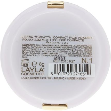 Layla Cosmetics Milano Top Cover Compact Face Powder 1