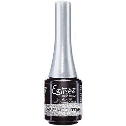 Estrosa Semi-Permanent Nail Polish 7501 7Ml Silver Glitter Makeup - Image 3