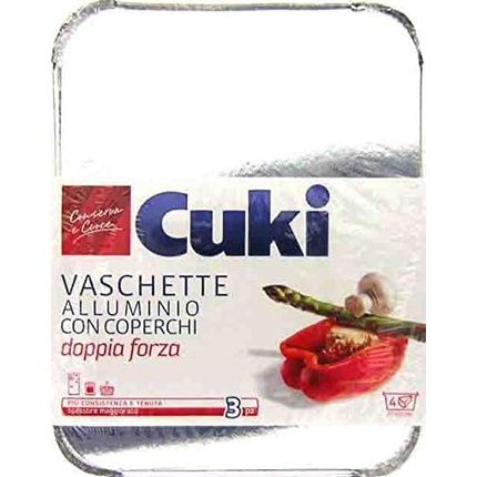Cuki Aluminium Trays With Lid 4 Portions