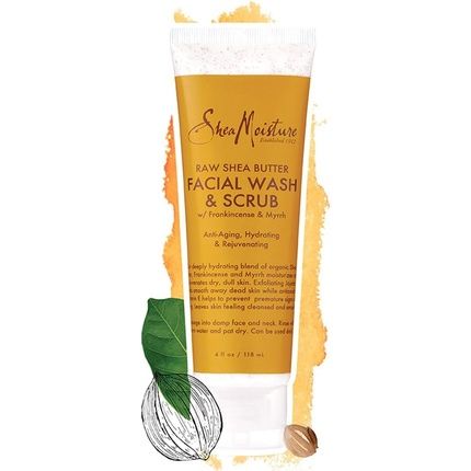 Shea Moisture Raw Shea Butter Facial Wash And Scrub 4 Oz