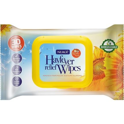 Nuage Hayfever Relief Wipes Resealable Pack 30 Count